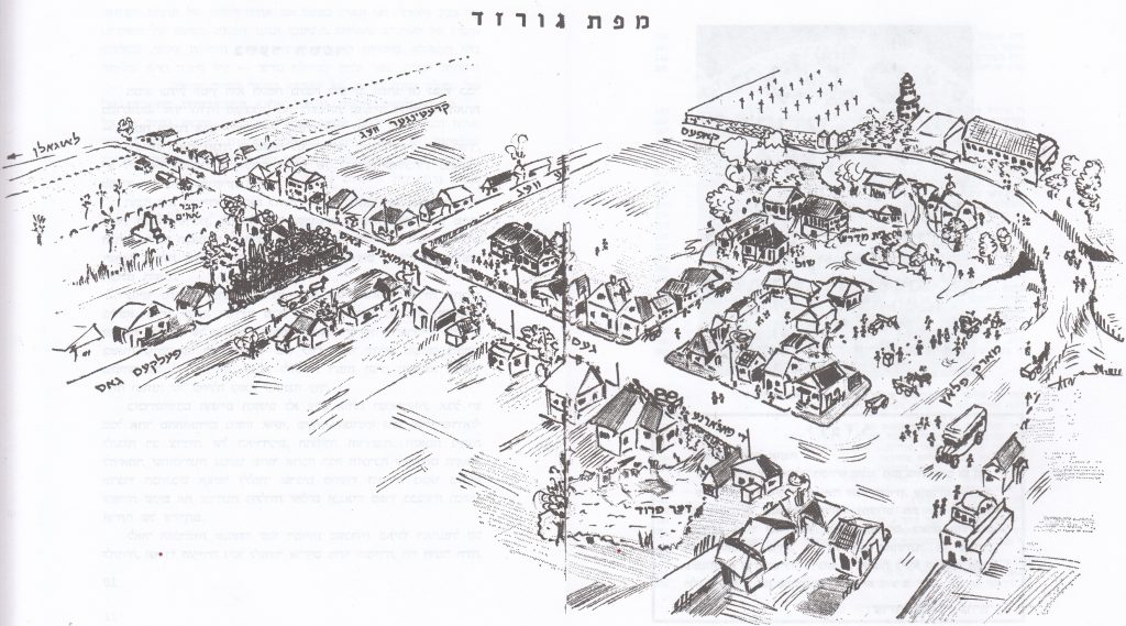 map of Gordz memorial book
